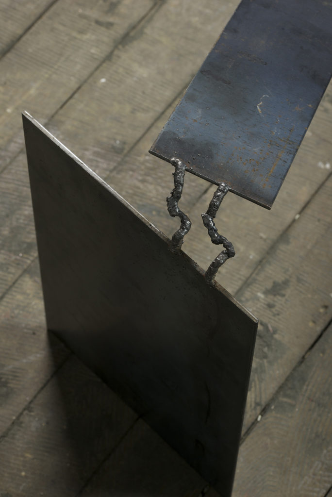 Mild steel and mild steel welds. 97 x 32 x 41cm