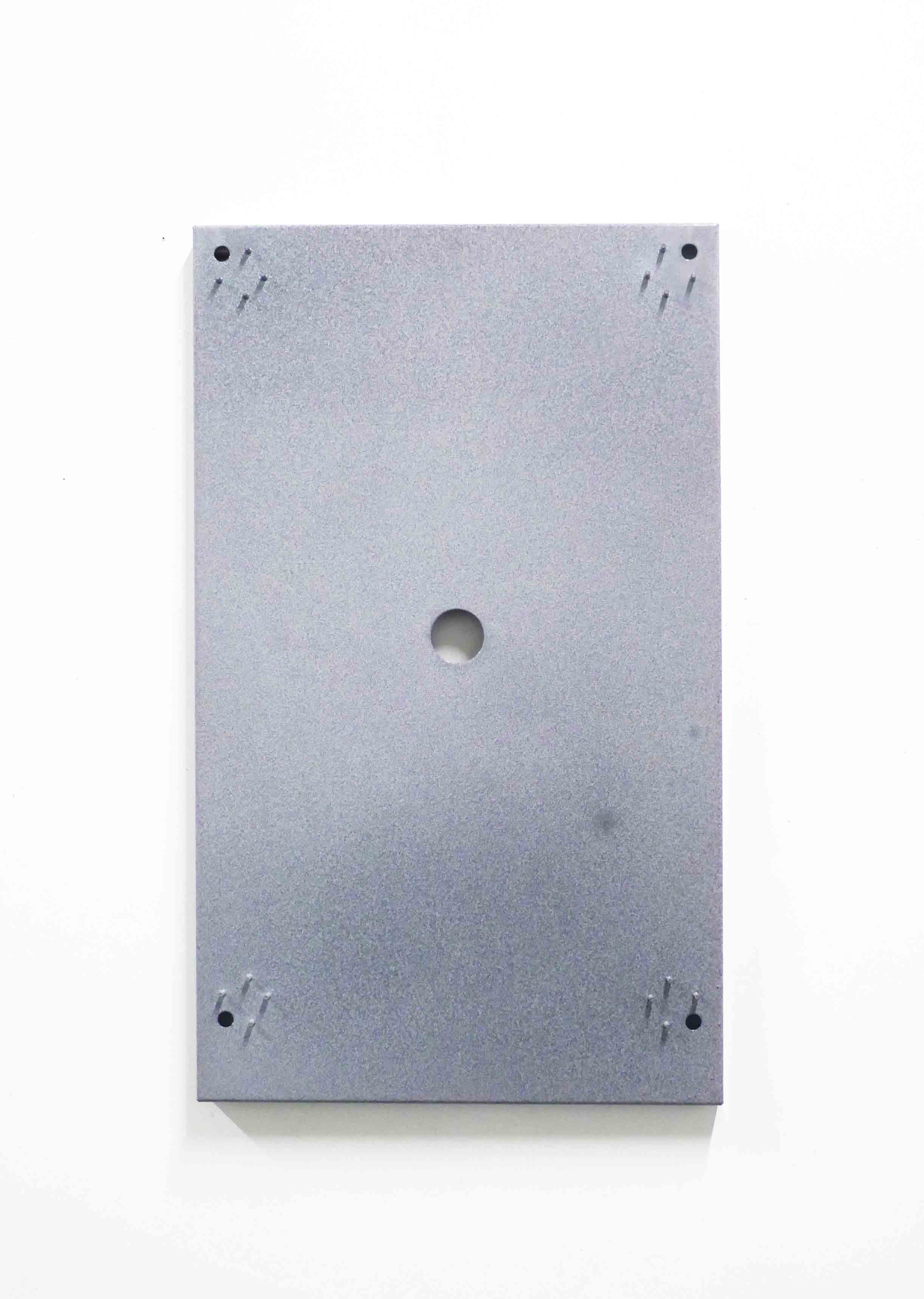 Untitled. Obsolete mild steel fabrications jig and powder coating. 83cm x 50cm x 4cm. 2022