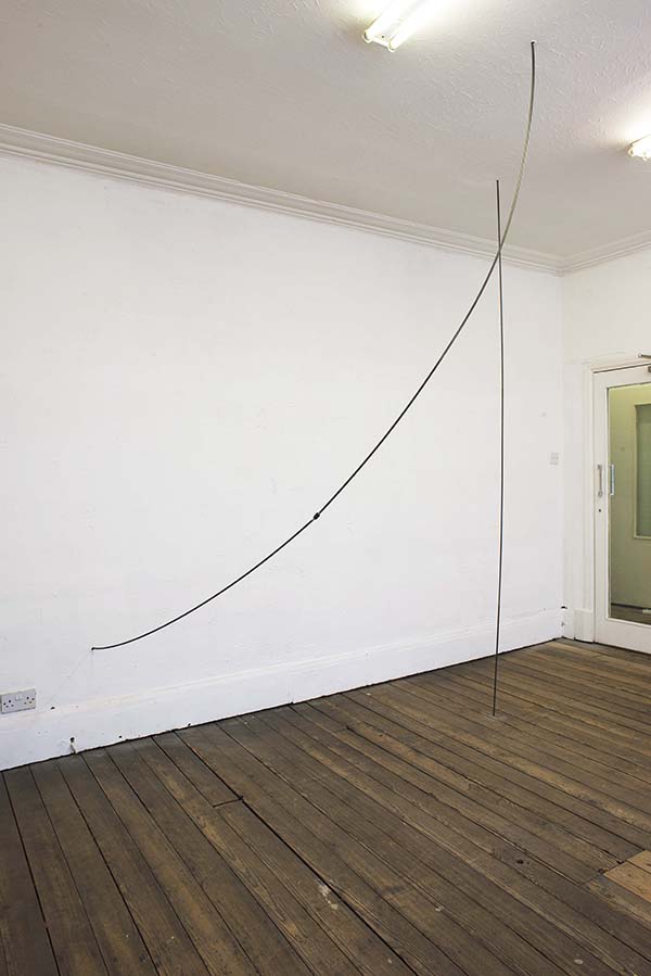 8mm round mild steel bar, mild steel fabricated couplers. Site specific installation throughout &model gallery, Leeds  